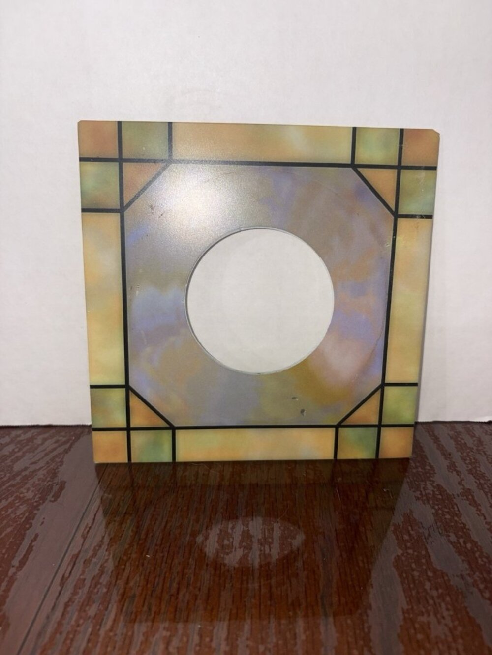 Danbury Mint Stained Glass Style Replacement Top Clock Panel 7 X 7